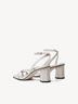 Leather Heeled sandal - grey, PALE GREY, hi-res