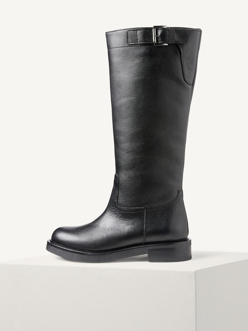 Leather Boots - black, BLACK LEATHER, hi-res
