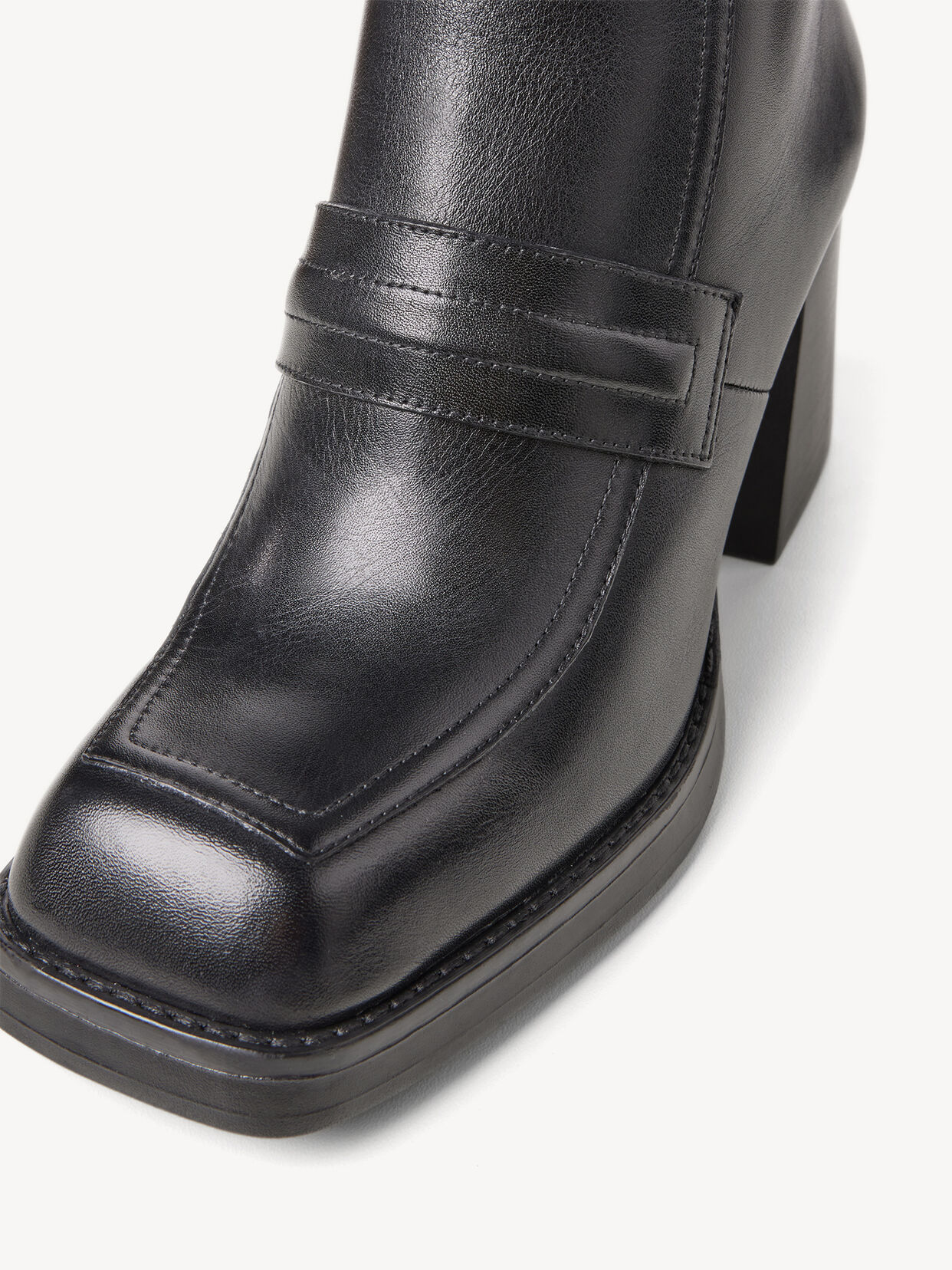 Lederstiefelette - schwarz, BLACK, hi-res