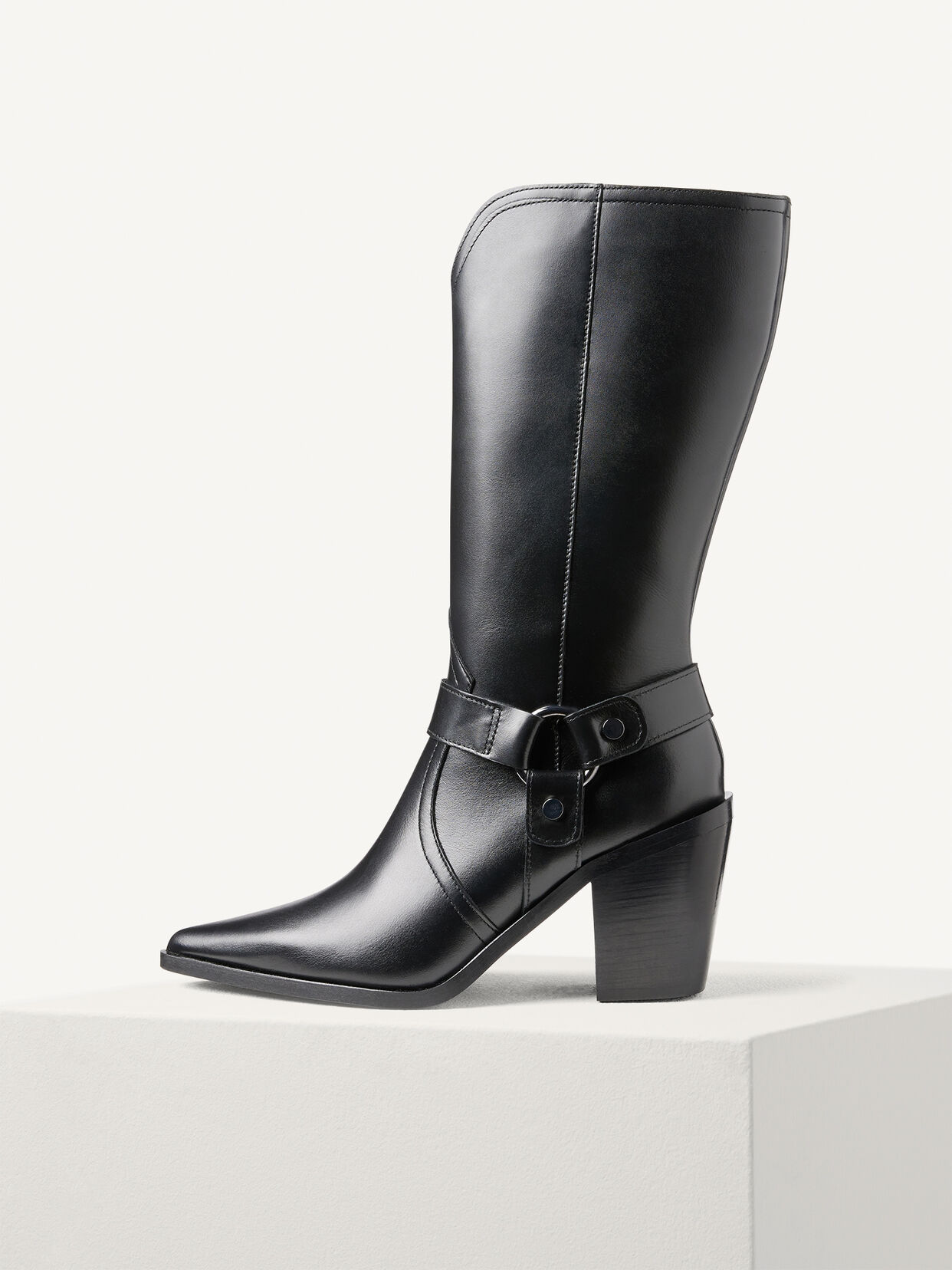 Lederstiefel - schwarz, BLACK LEATHER, hi-res
