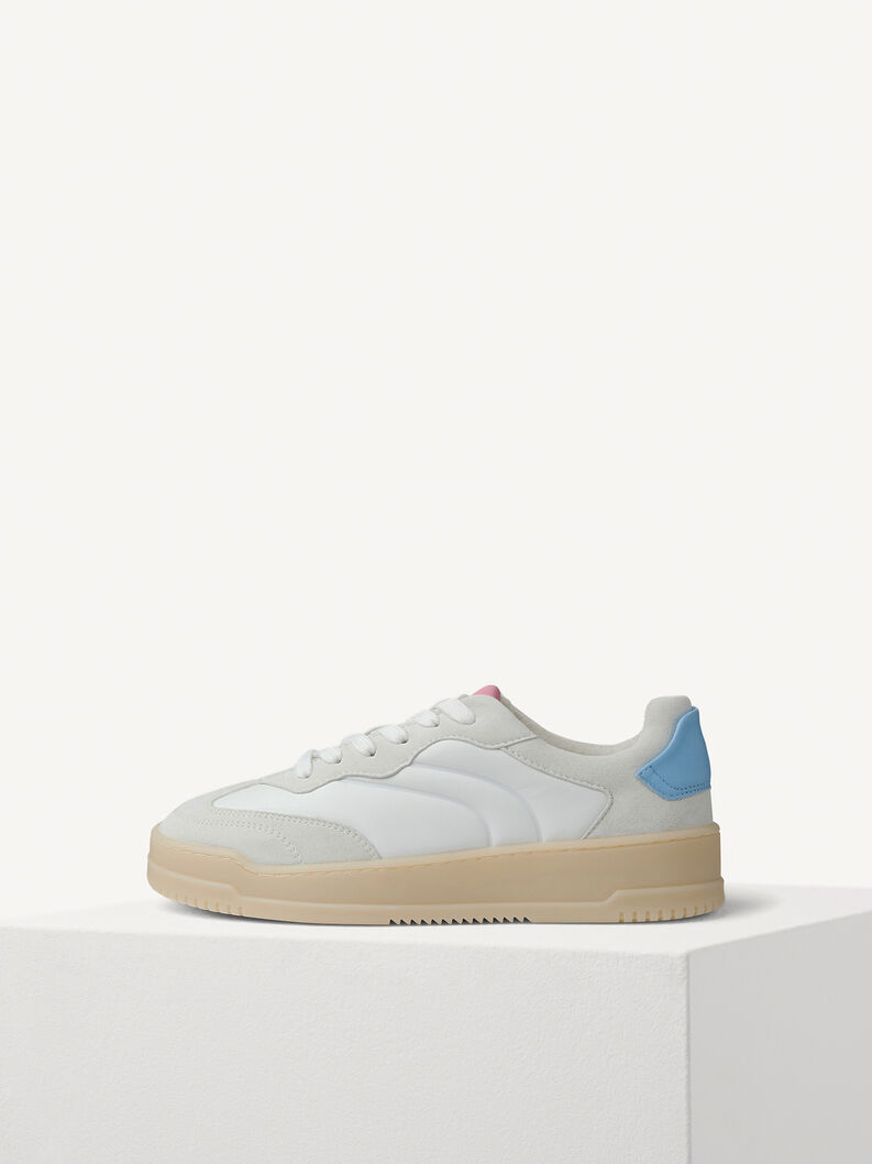 Leather Sneaker - beige, WHITE COMB, hi-res