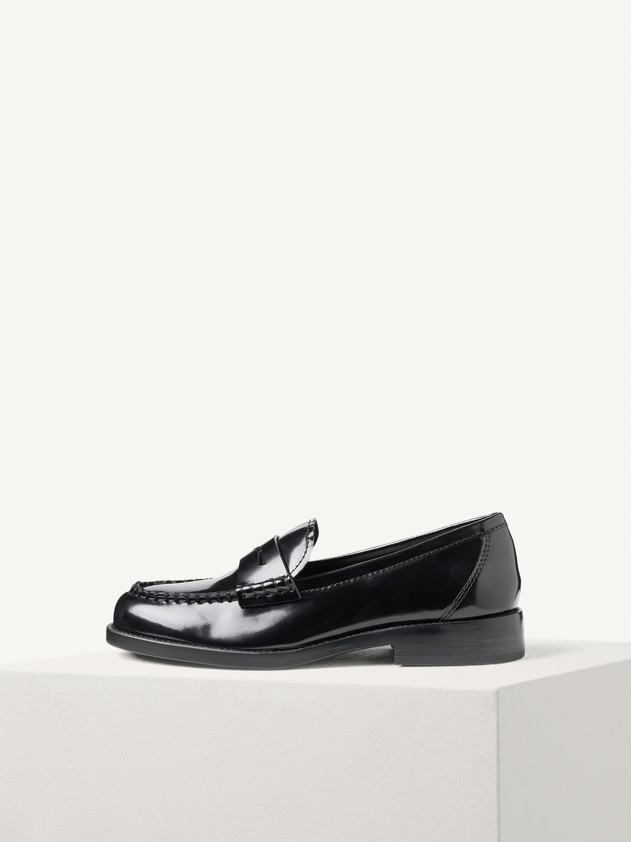 Lederslipper - schwarz, BLACK BRUSH, hi-res