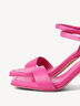 Sandale à talon en cuir - rose fuchsia, rose fuchsia, hi-res