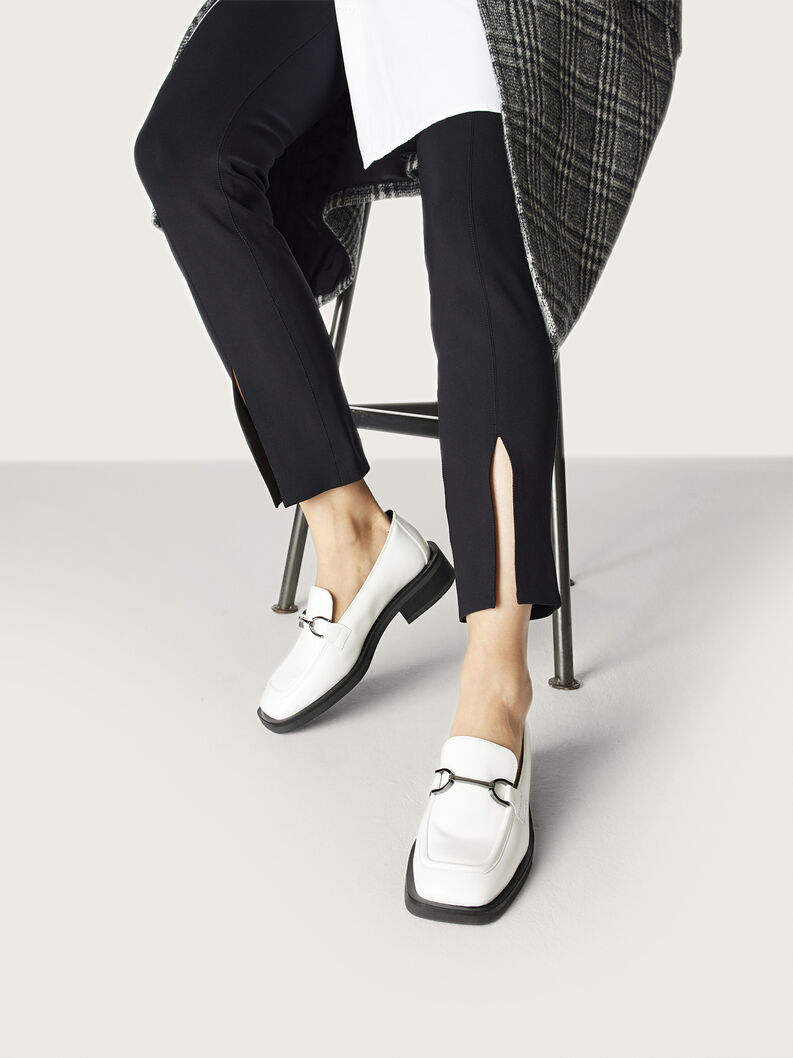 Leather Slipper - white, WHITE, hi-res