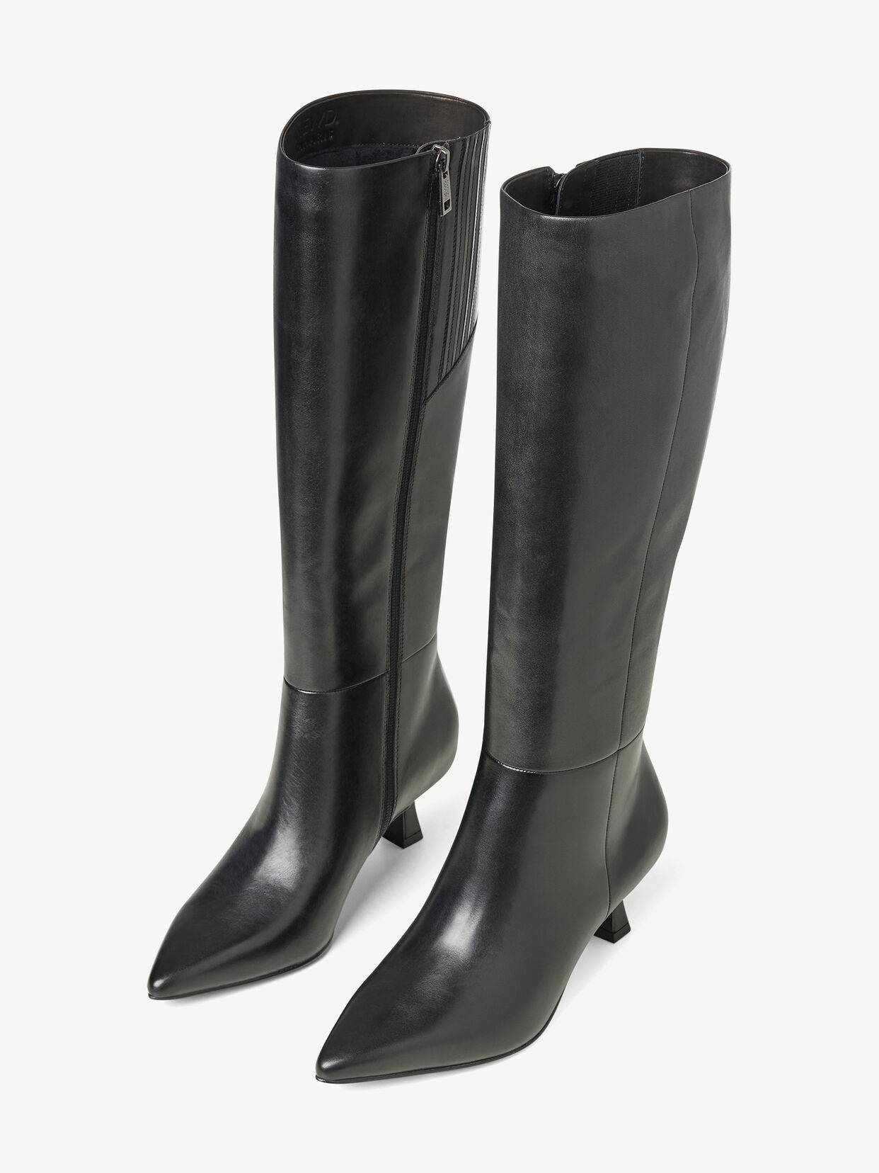 Lederstiefelette - schwarz, BLACK, hi-res