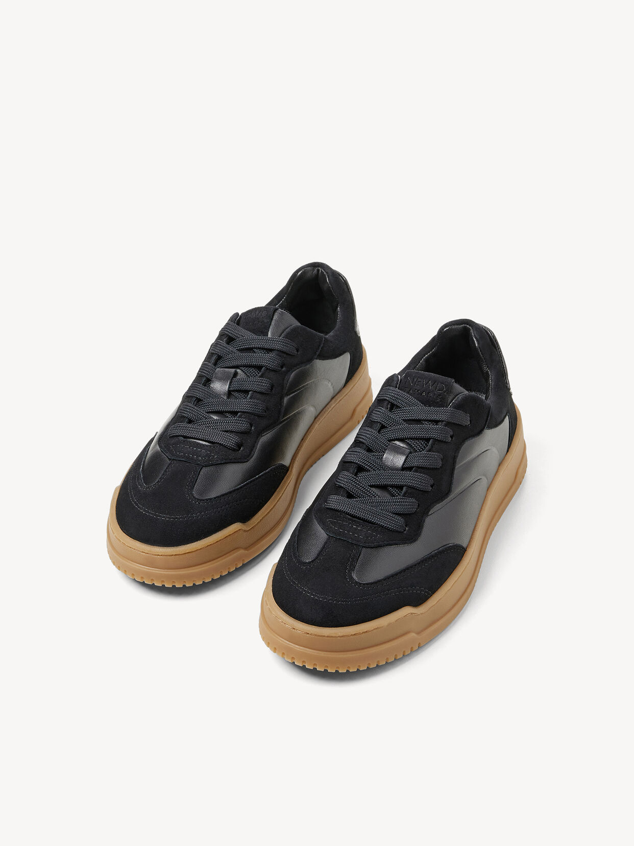 Ledersneaker - schwarz, BLACK, hi-res