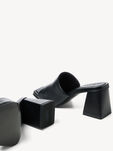 Lederpantolette - schwarz, BLACK, hi-res