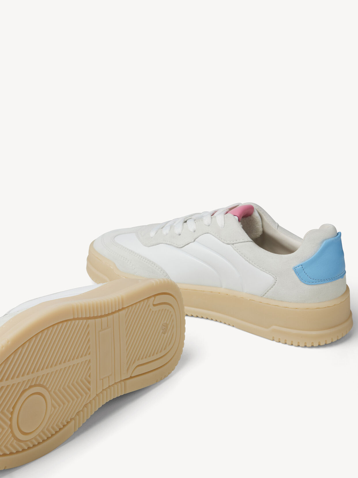 Ledersneaker - beige, WHITE COMB, hi-res