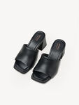 Lederpantolette - schwarz, BLACK, hi-res