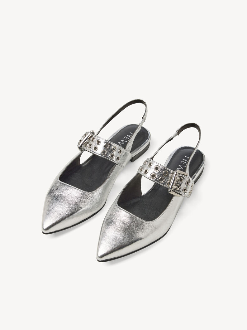 sling pumps, SILVER, hi-res