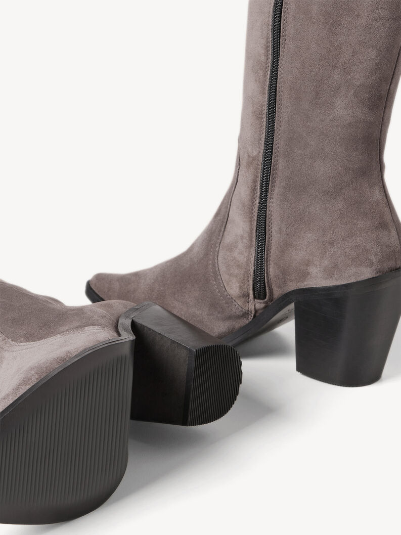 Bottes en cuir - beige, TAUPE, hi-res