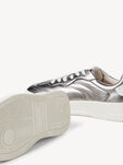 Ledersneaker - silber, PEWTER/WHITE, hi-res
