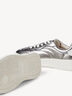 Leather Sneaker - silver, PEWTER/WHITE, hi-res