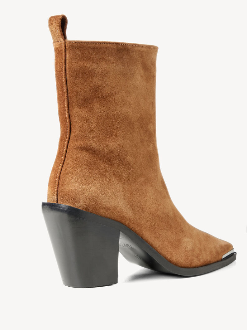 Leather Bootie - brown, COGNAC, hi-res