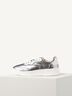 Leather Sneaker - silver, PEWTER/WHITE, hi-res