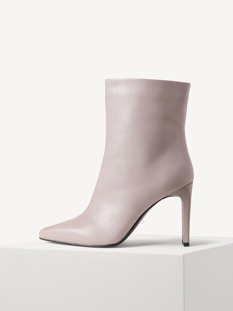 Leather Bootie - grey, LIGHT GREY, hi-res