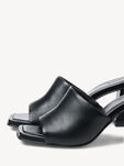 Lederpantolette - schwarz, BLACK, hi-res