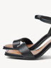 Leather Heeled sandal - black, BLACK, hi-res