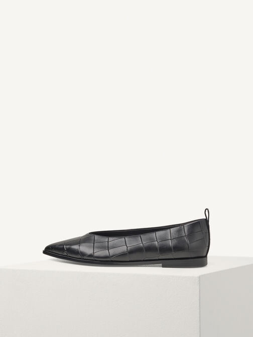 Ballerina, BLACK CROCO, hi-res