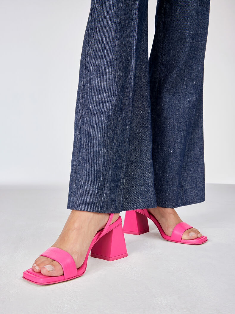 Ledersandalette - pink, PINK, hi-res
