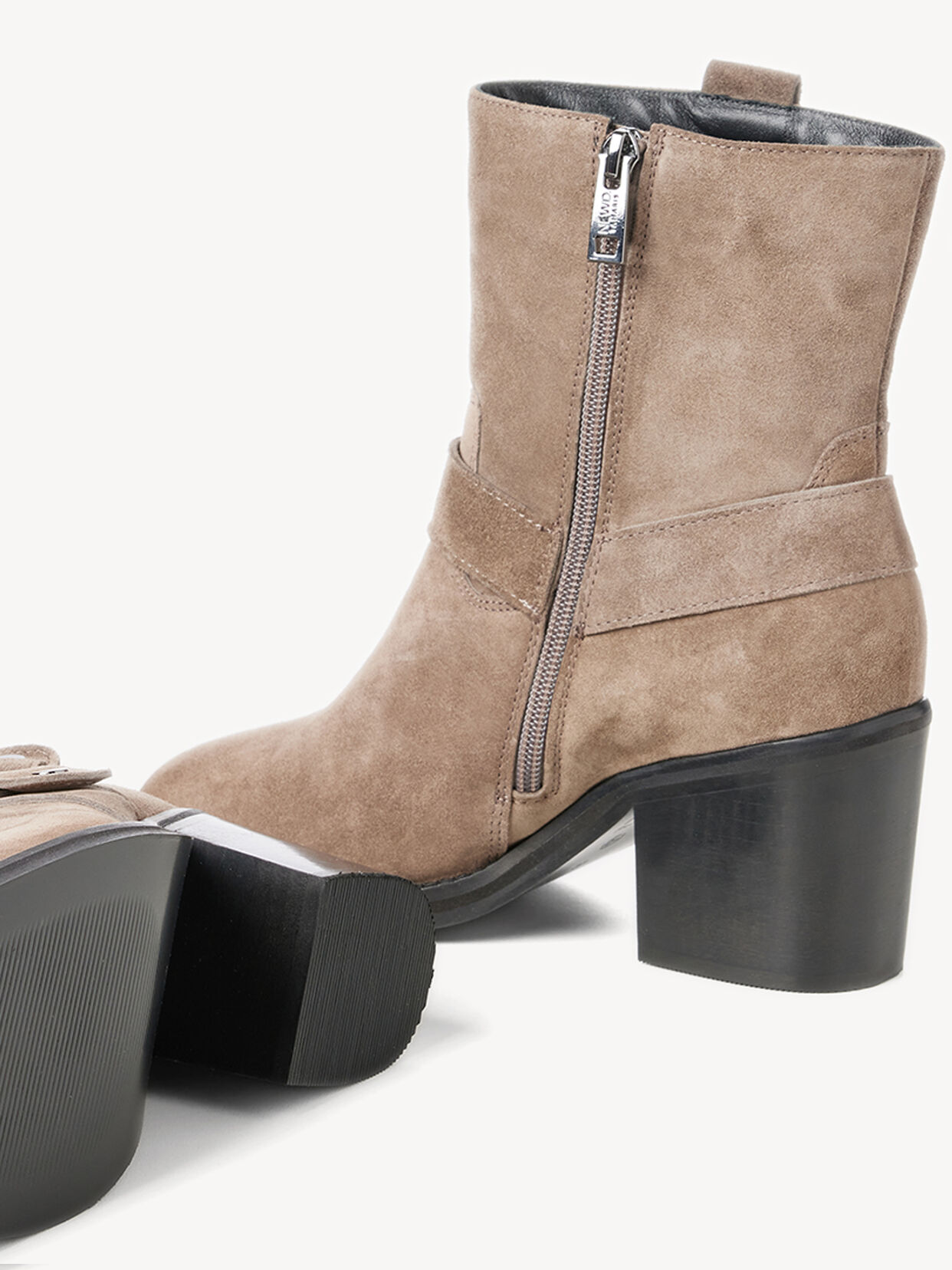 Lederstiefelette - beige, TAUPE, hi-res