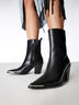Leather Bootie - black, BLACK LEATHER, hi-res