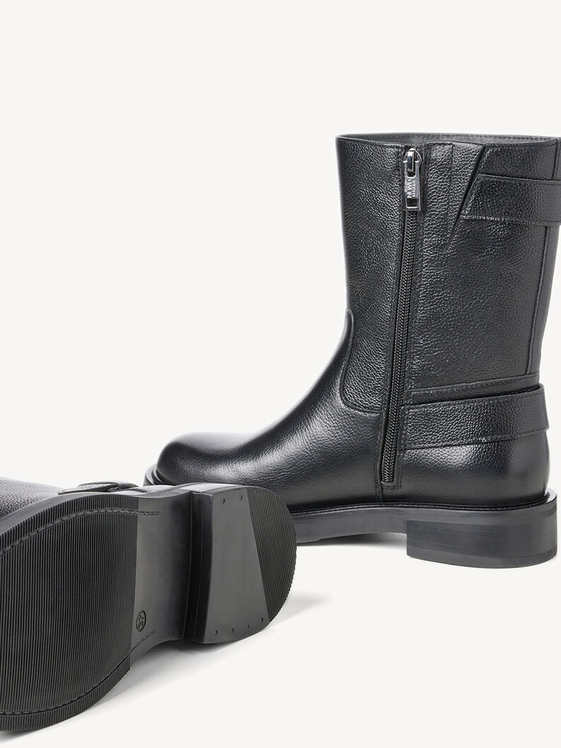 Leather Bootie - black, BLACK LEATHER, hi-res