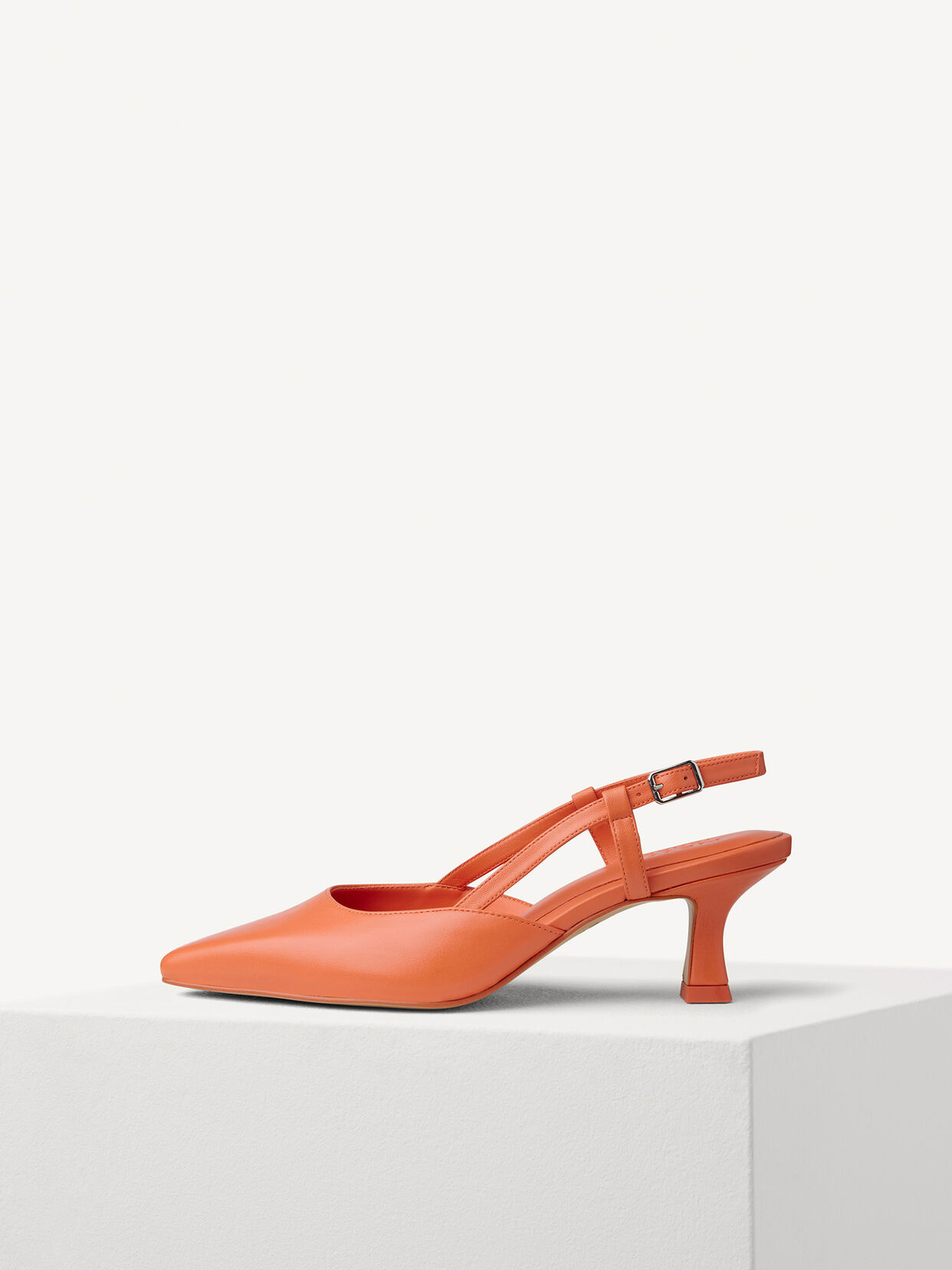 Lederslingpumps - orange, ORANGE, hi-res