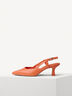 Leather sling pumps - orange, orange, hi-res