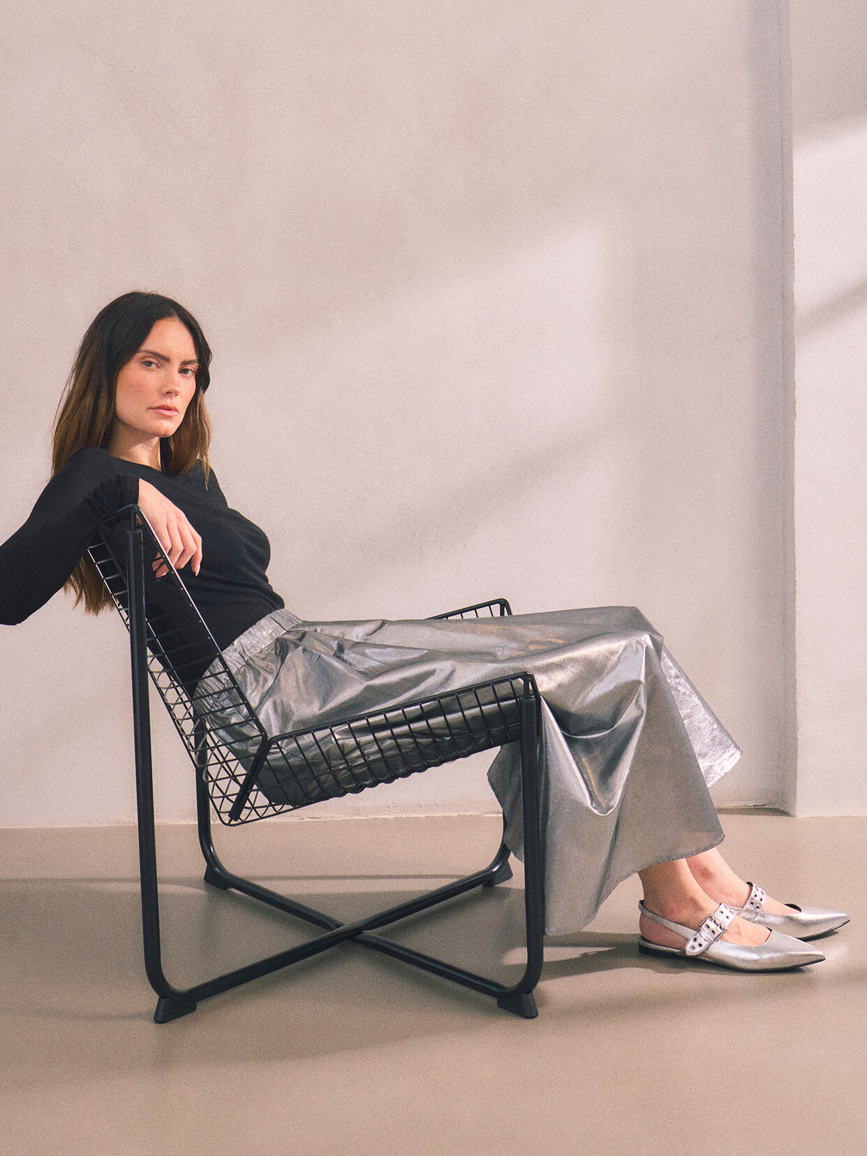 Slingpumps, SILVER, hi-res