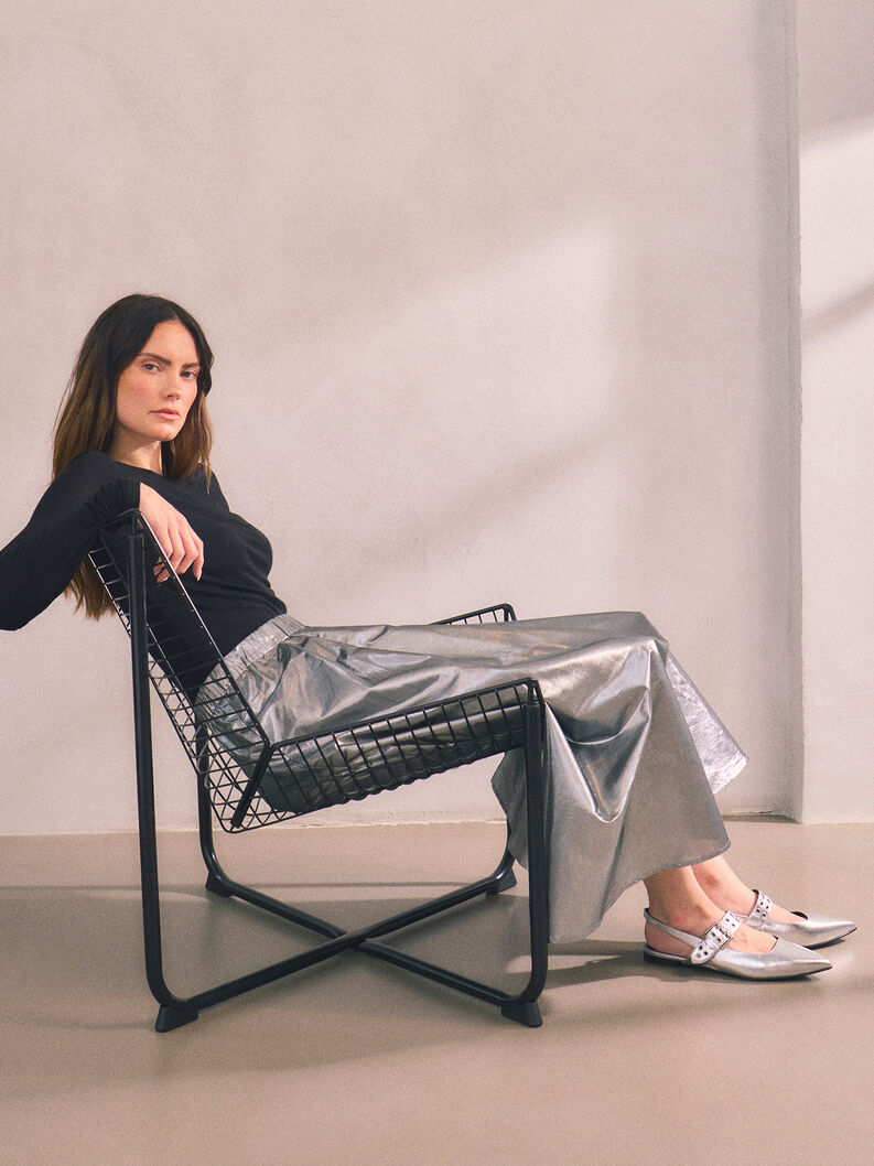 sling pumps, SILVER, hi-res