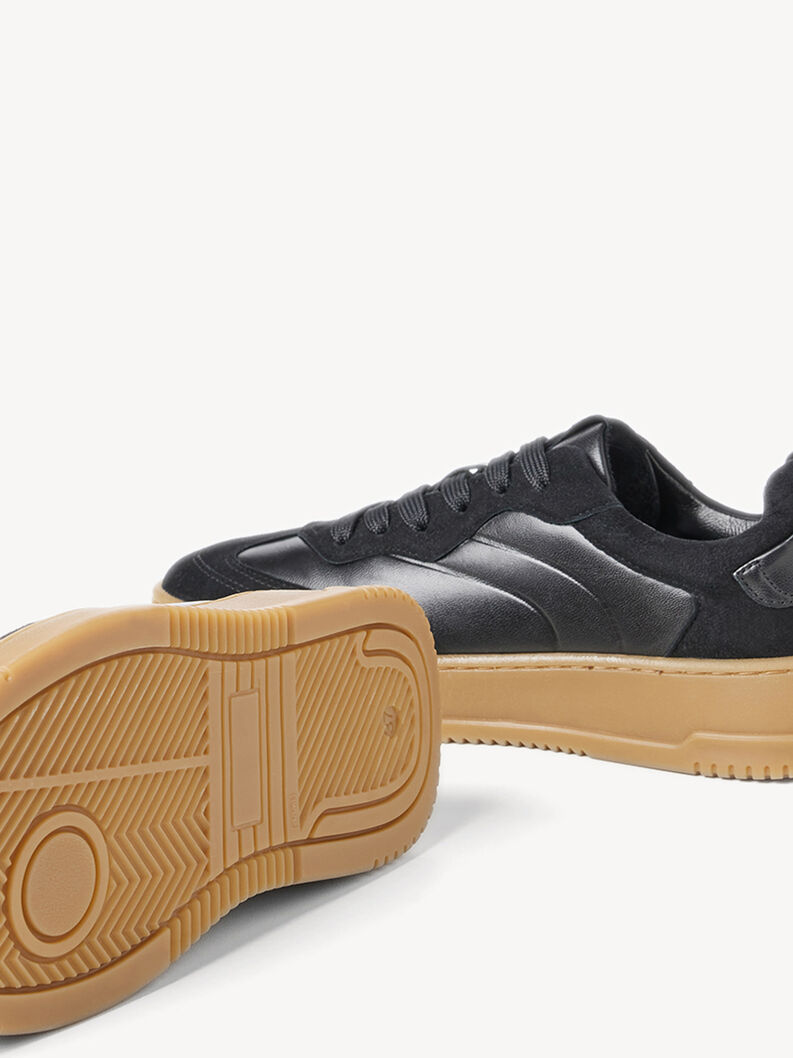 Leather Sneaker - black, BLACK, hi-res