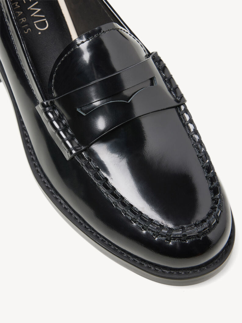 Slipper en cuir - noir, BLACK BRUSH, hi-res