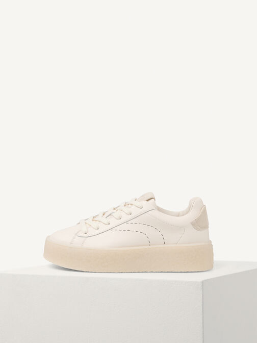 Sneaker, WHITE LEATHER, hi-res