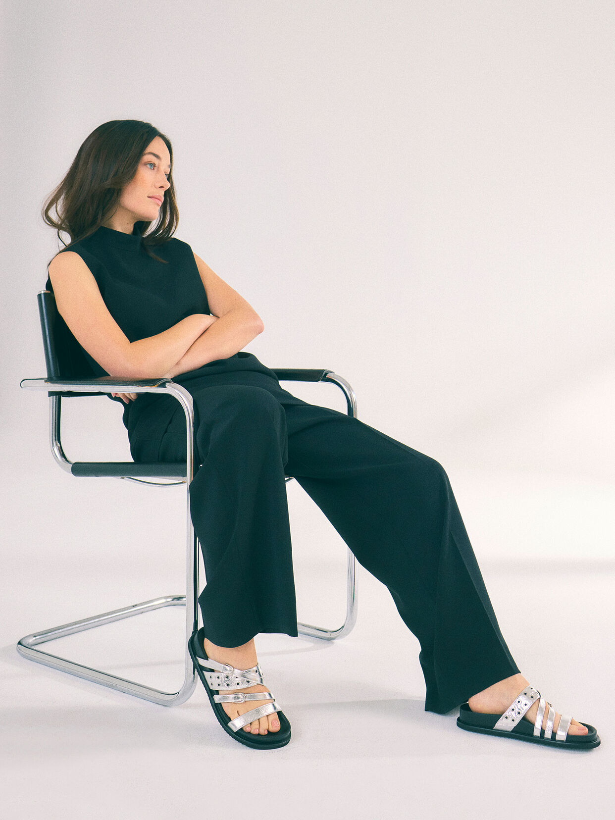 Pantolette, SILVER, hi-res