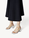 Ledersandalette - grau, PALE GREY, hi-res