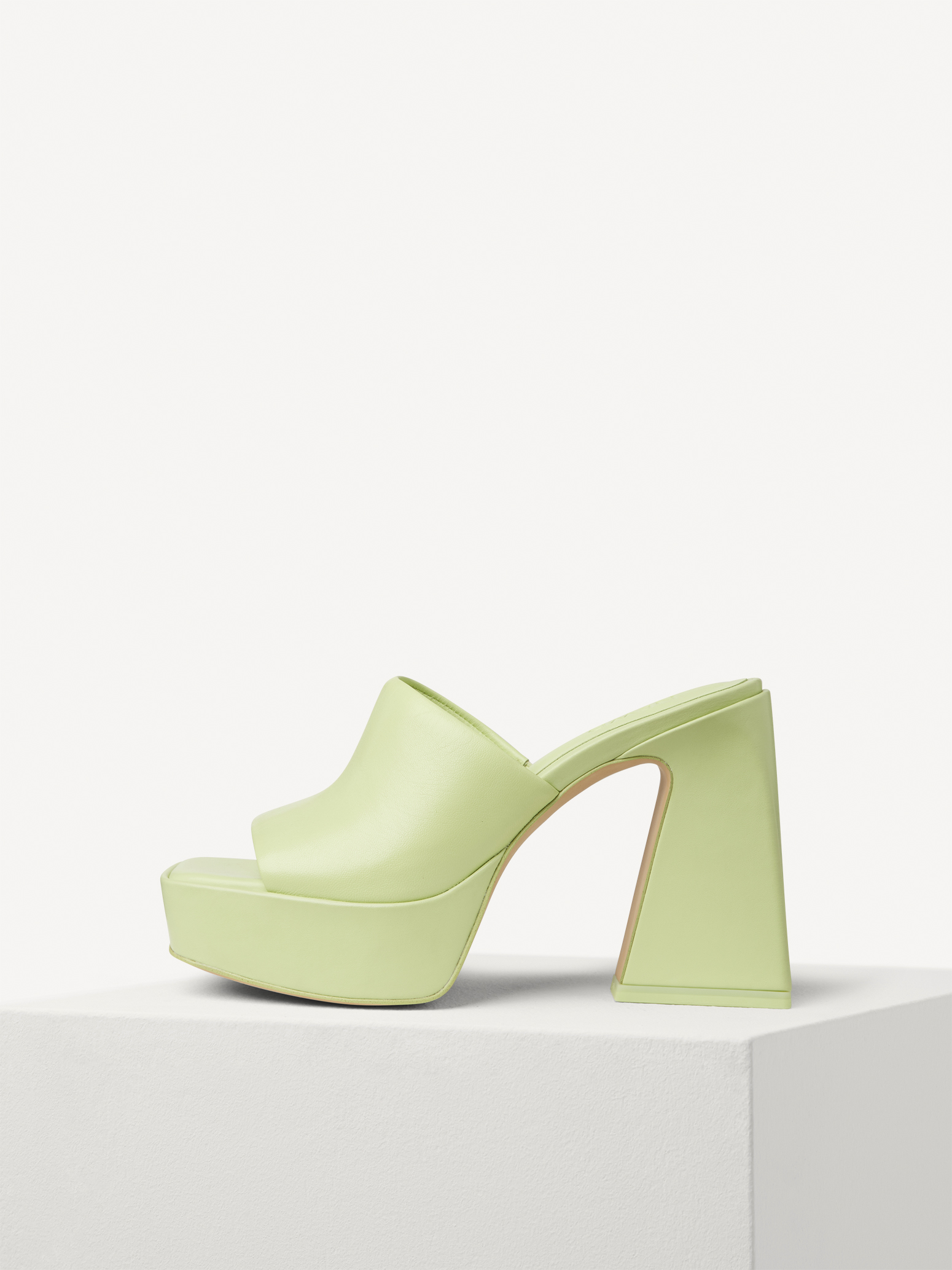 Mule en cuir - vert